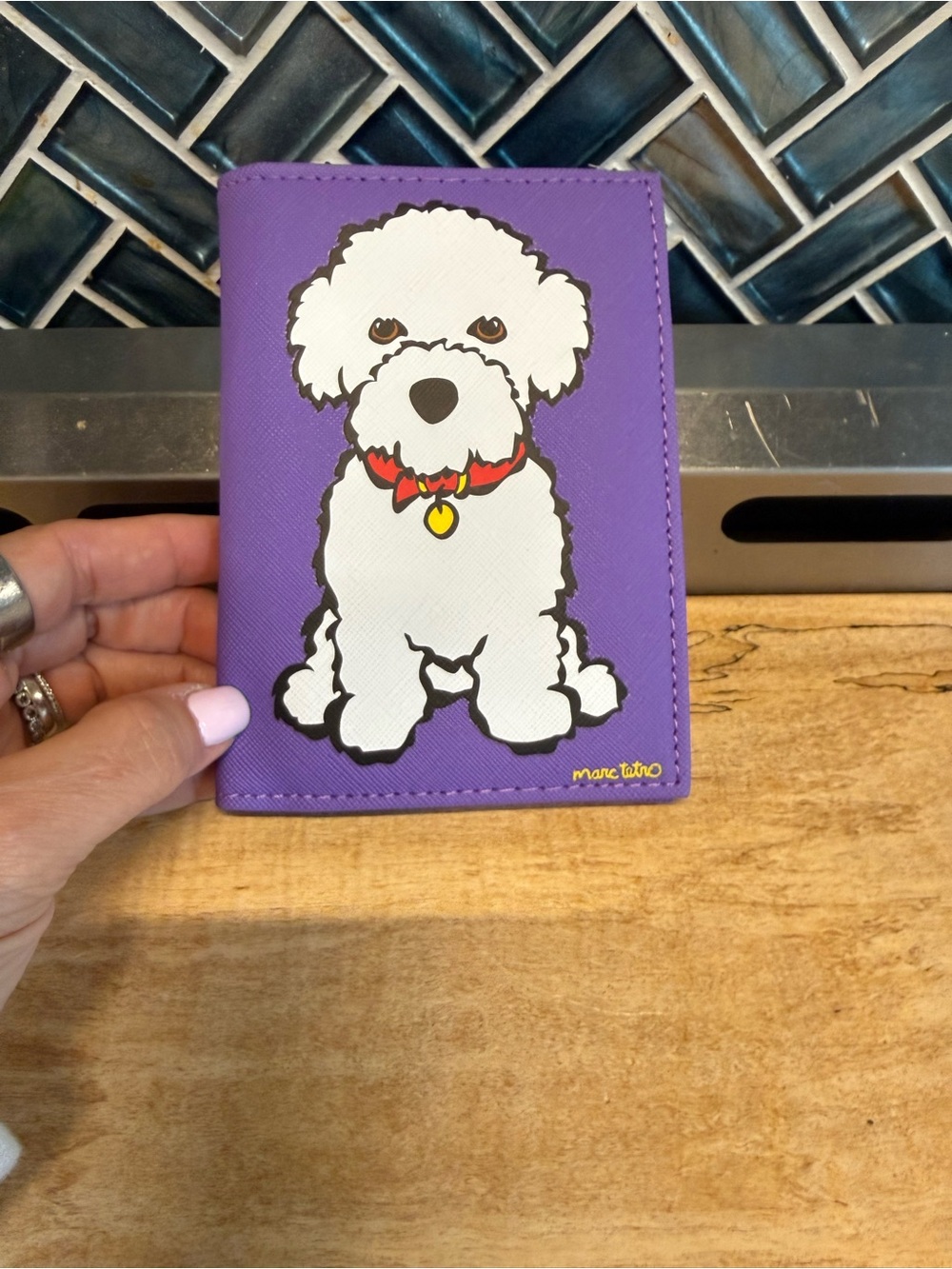 Marc Tetro Purple Puppy Passport Cover